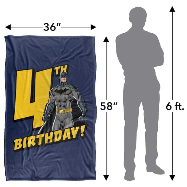 Justice League Soft Touch Batman 4th Birthday Throw