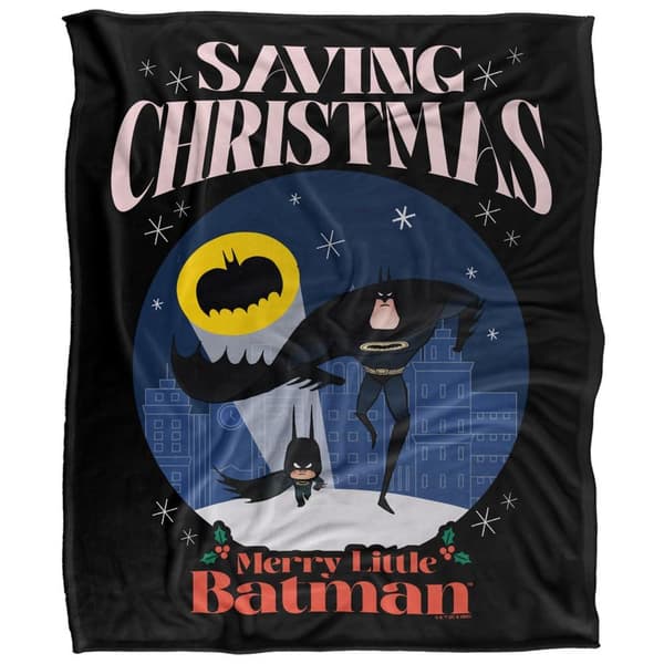 Batman Saving Christmas Soft Touch Blanket