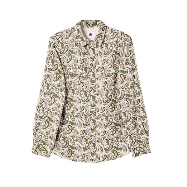 Pretty Green Herr Paisley Regular Button-Down Skjorta