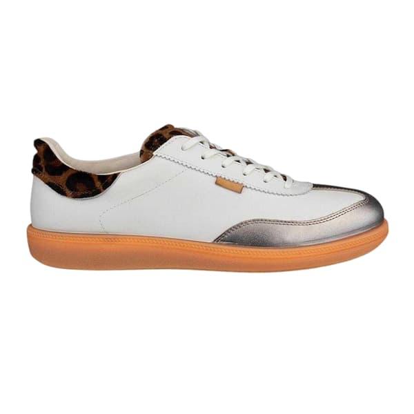 Ecco Dam Leopardmönstrade Platta Skinnskor