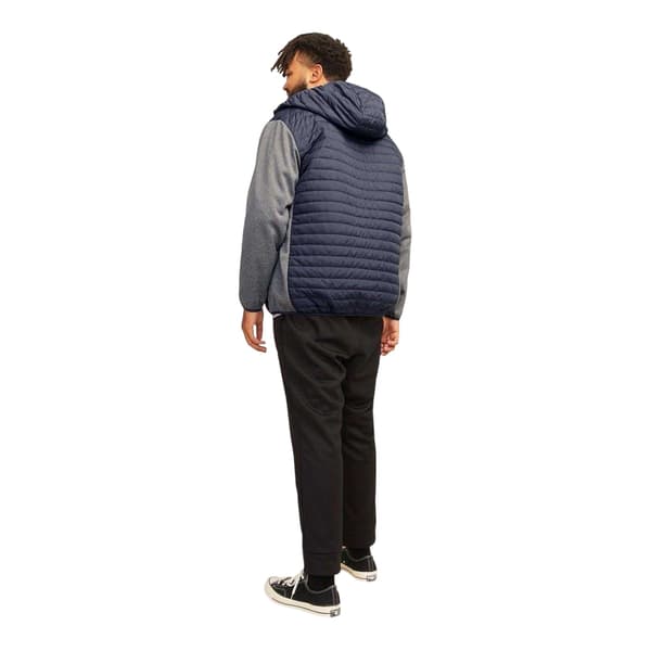 Jack And Jones Herr Quiltad Ribbad Mudd Plus Pufferjacka