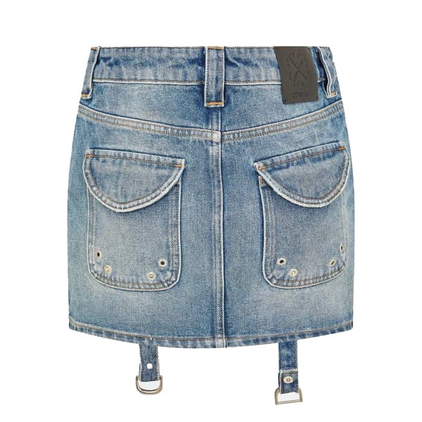 Off-White Cargo Denim Minikjol för damer