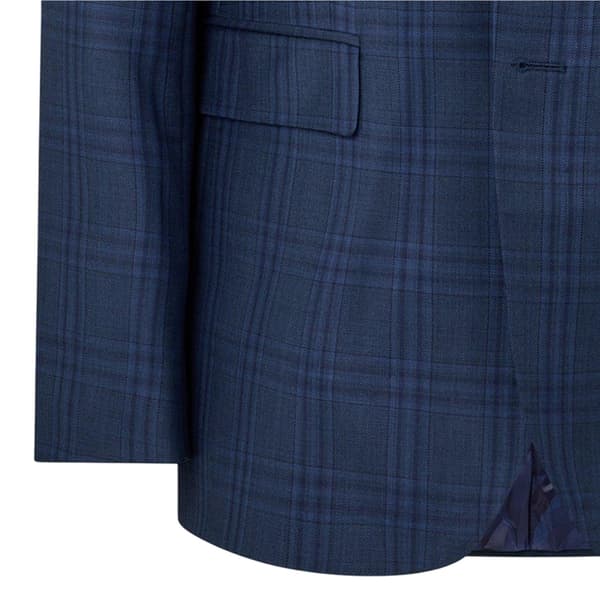 Ted Baker Mens Plaid Notch Neck Suit Jacket