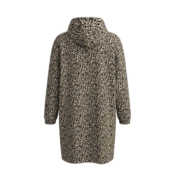 Gelert Dam Leopardmönstrad Vattentät Oversized Jacka