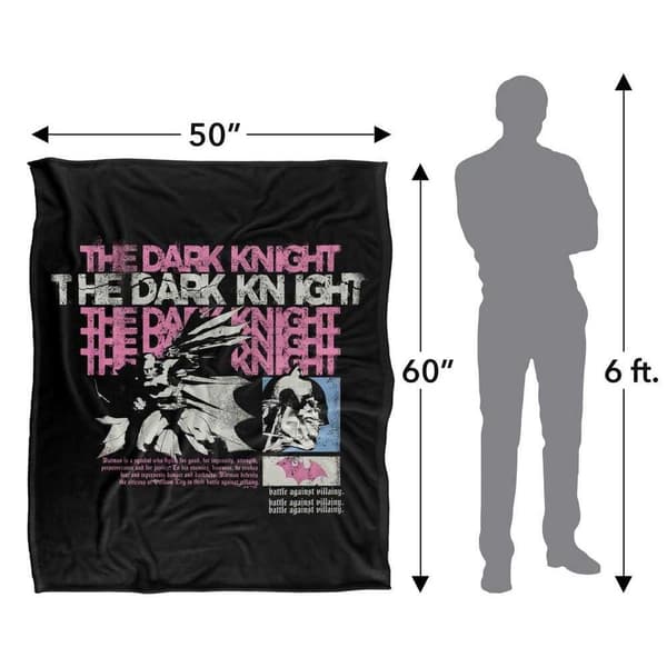 Batman: The Dark Knight Panels Soft Touch Blanket