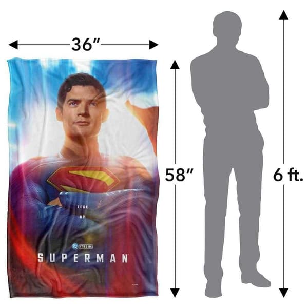 Superman Look Up Poster Blanket