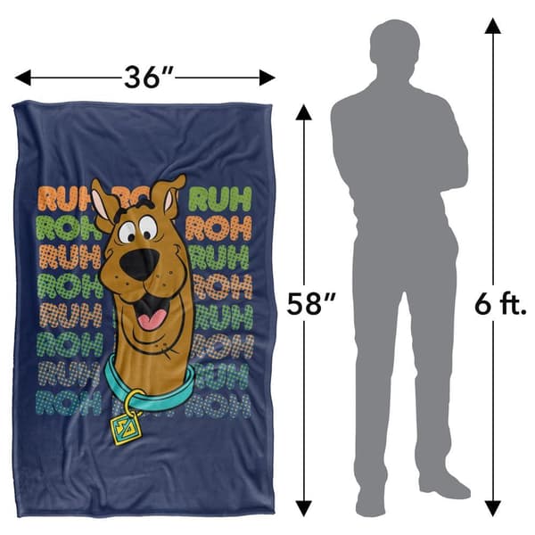 Scooby Doo Ruh Roh Repeat Print Soft Touch Blanket