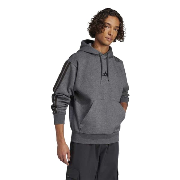 Adidas Herr Essentials 3 Stripes Fleece Logohuvtröja