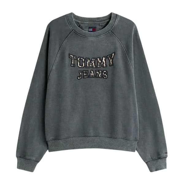 Tommy Jeans Dam Leopardmönstrad Logotyp Tröja