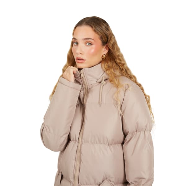 Brave Soul Dam Vadderad Lång Luvjacka