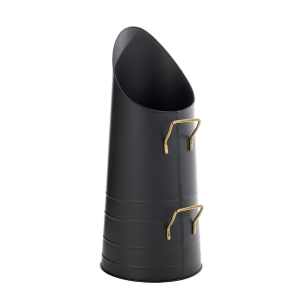 Leecroft Coal Hod Black/Brass Handle 22''