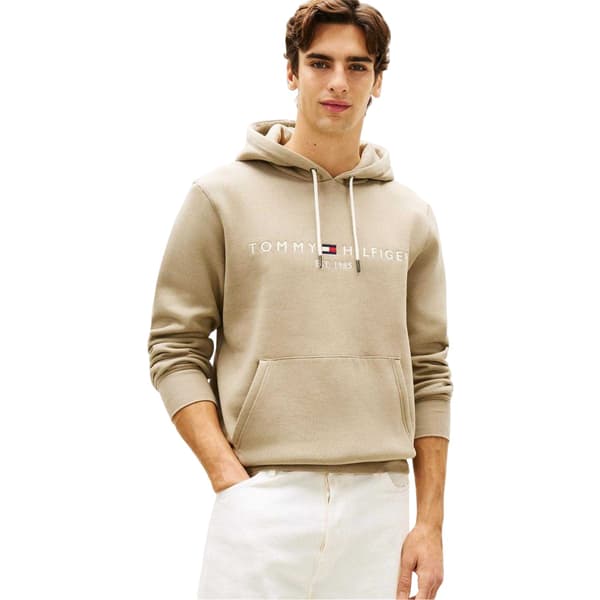 Tommy Hilfiger Herr Logotyp Bomullshuvtröja