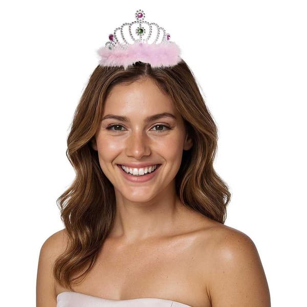 Fiestas Guirca Feather Princess Tiara Costume Accessory