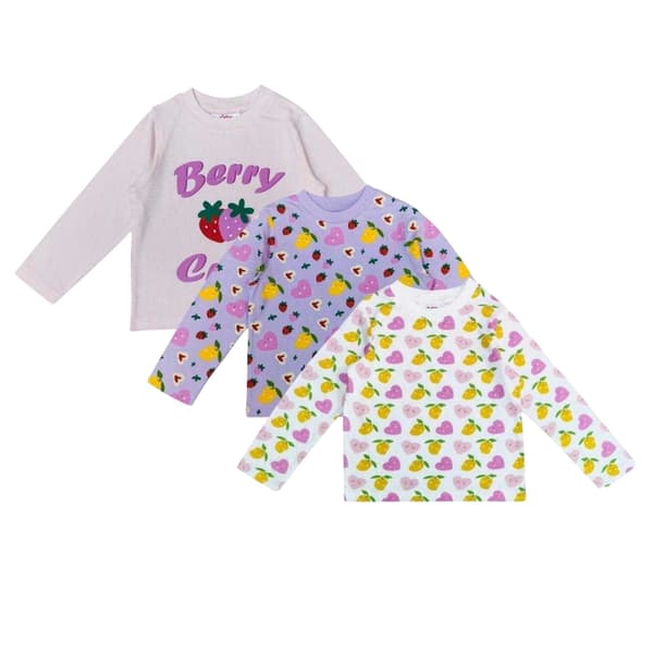 Star Girls pitkä pyjamasetti (3 kpl)