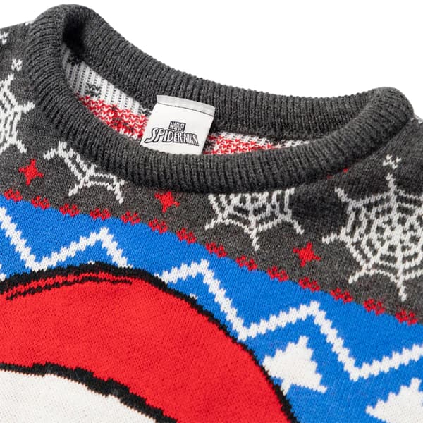 Spider-Man Boys Face Christmas Jumper