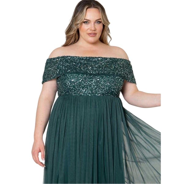 Deluxe Dam Maxi Off Shoulder Klänning