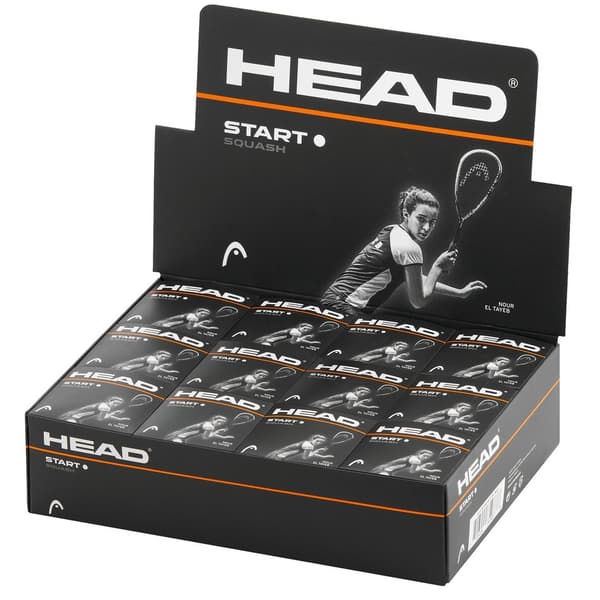 Head Start Single Dot Squashkugler (pakke med 12 stk.)