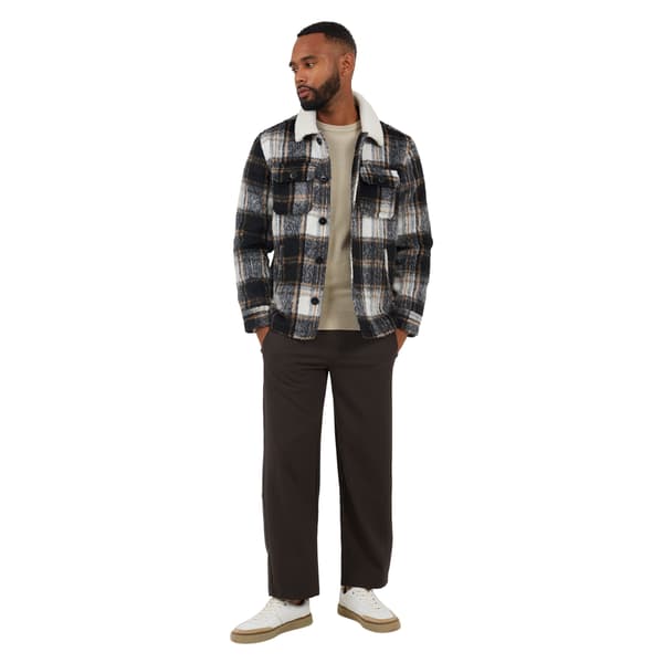 Brave Soul Mens Checked Brushed Jacket