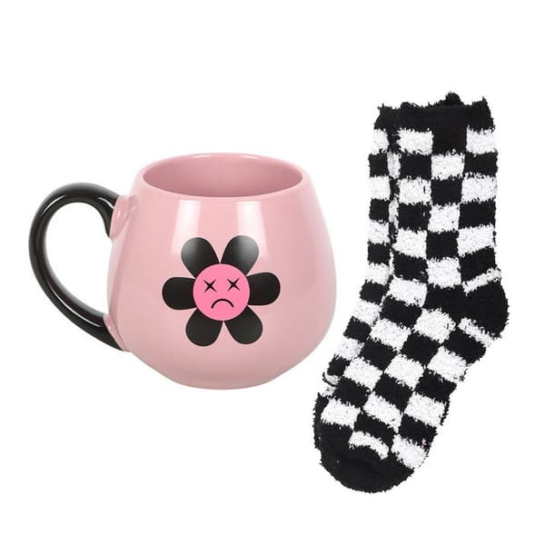 Something Different Mugg- och strumpset med ledsen blomma