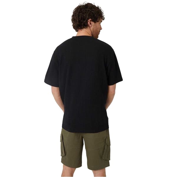 Threadbare Herr Enfärgad Ribbad Regular T-shirt