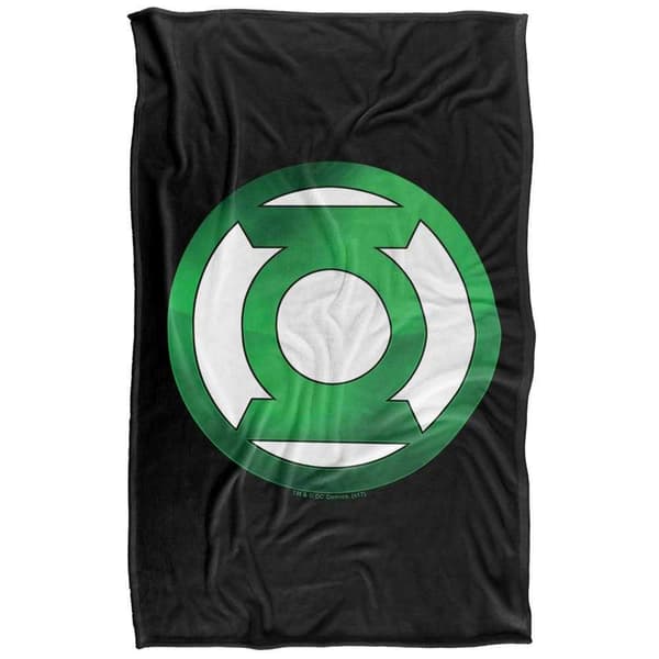 Green Lantern Chrome Logo Soft Touch Blanket