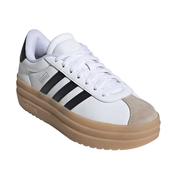 Adidas Flickor Court Bold 3 Ränder Platåskor i Läder
