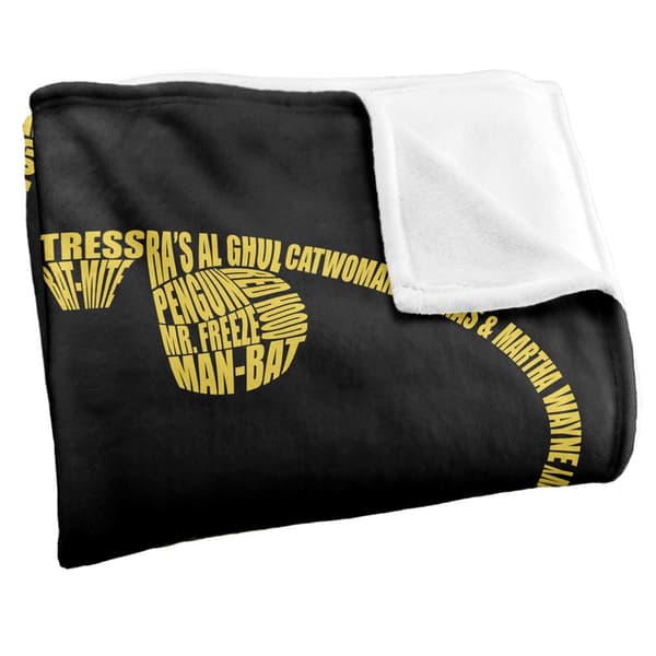 Batman Script Graphic Logo Blanket
