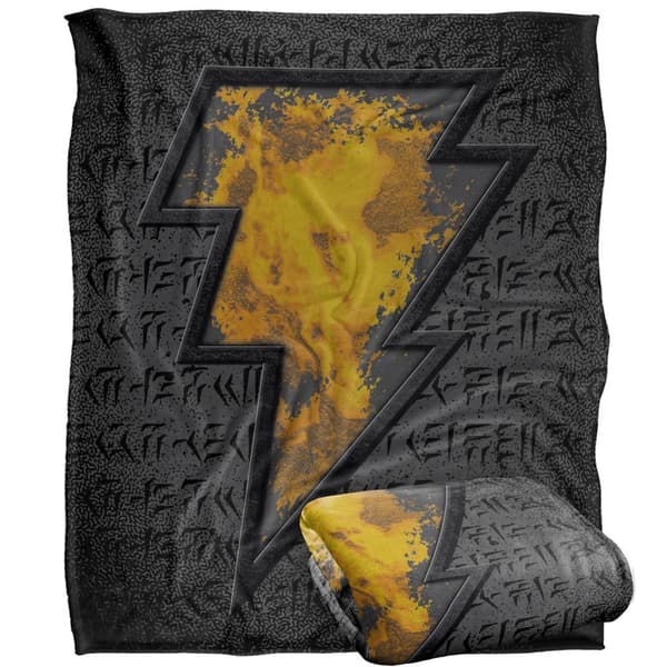 Black Adam Paint Logo Blanket