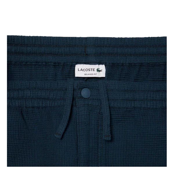 Lacoste Herr Våffelstickade Shorts med Avslappnad Passform
