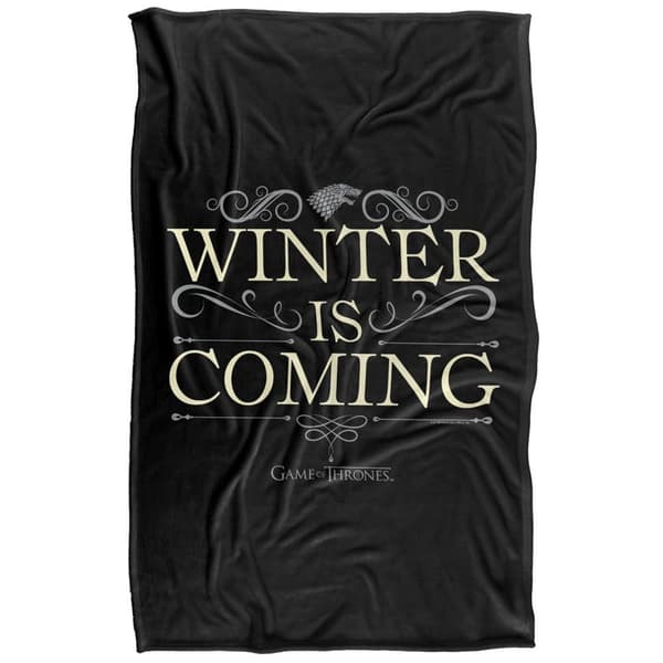 Game Of Thrones Winter Is Coming Scroll Soft Touch Blanket