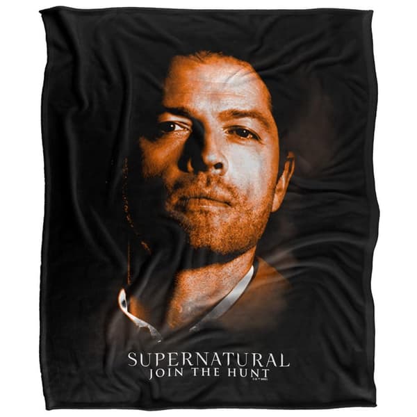 Supernatural Castiel Portrait Soft Touch Blanket