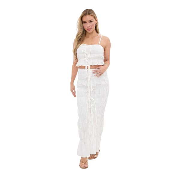 I Saw It First Ruched Poplin Maxikjol för damer