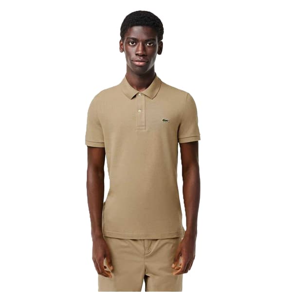 Lacoste Pikétröja med broderad logotyp för män