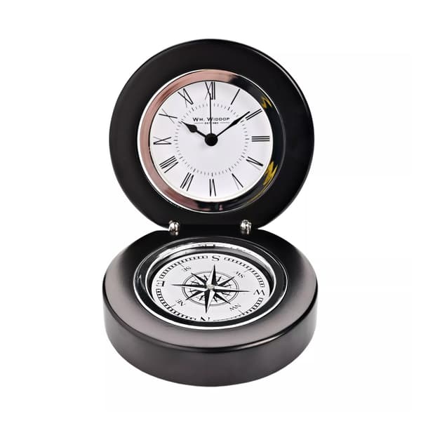 William Widdop Wood Folding Mantel Clock