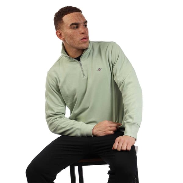 Gant Mens Half Zip Sweatshirt