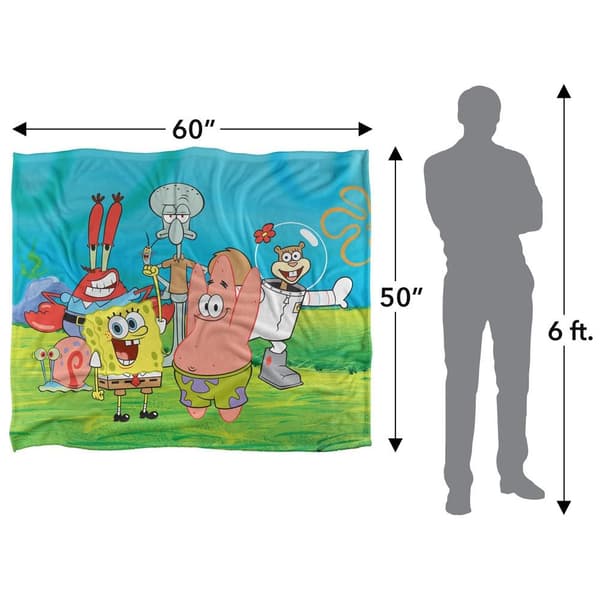 SpongeBob SquarePants Silky Group Scene Supersoft Blanket