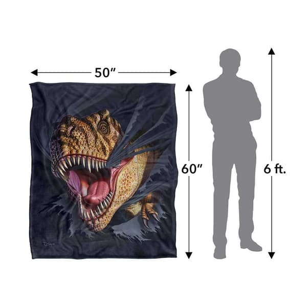 JQ Licensing Jlo Silky Dinosaur Supersoft Blanket