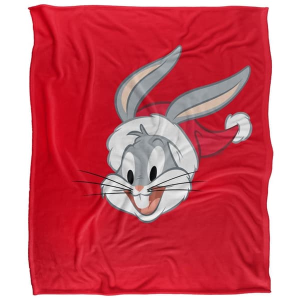 Looney Tunes Bugs Bunny Santa Hat Soft Touch Blanket