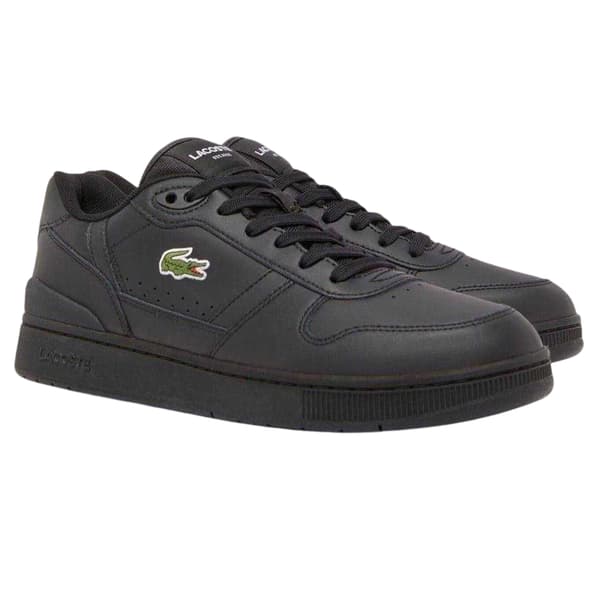 Lacoste Mens T-Clip Leather Flat Trainers