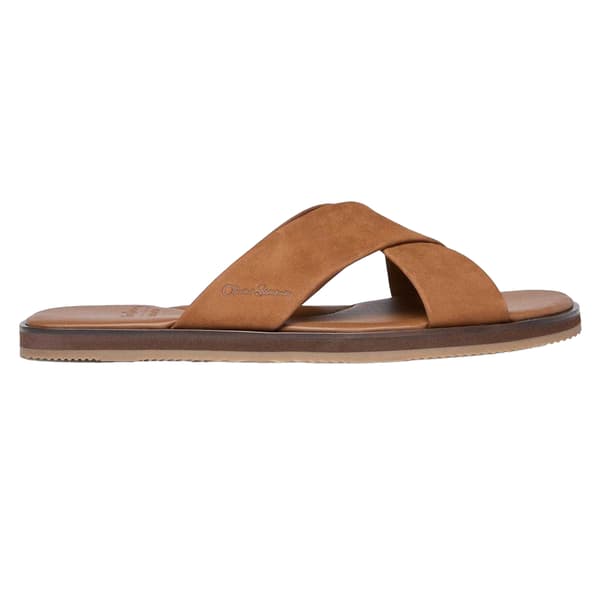 Oliver Sweeney Herr Chesil Läder Cross Strap Platta Flip Flops