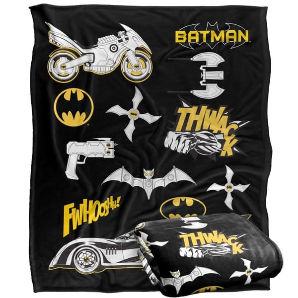 Batman Gadgets Icons Soft Touch Blanket