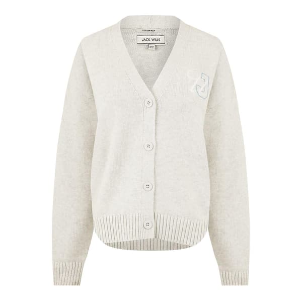 Jack Wills Dam/Kvinnor Stickad V-ringad Kofta