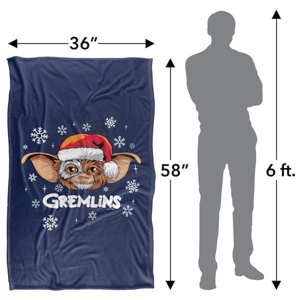 Gremlins Gizmo Santa Hat Soft Touch Blanket