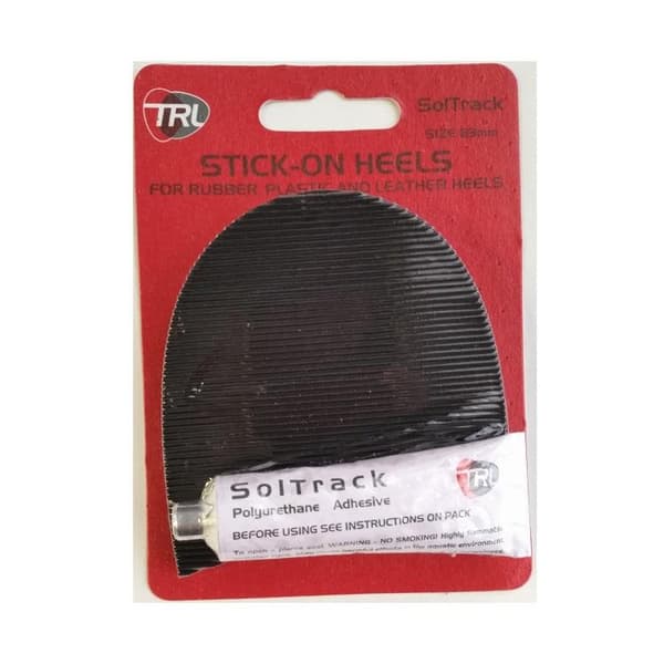 Soltrack Stick-On Heels Black Large