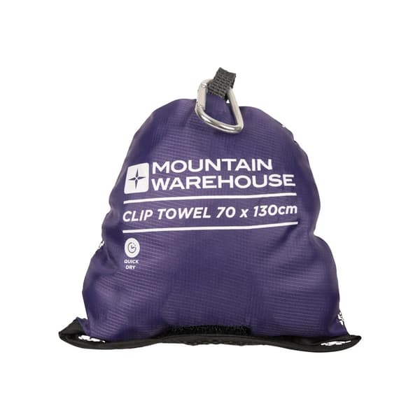 Mountain Warehouse Plain Clip Travel Towel