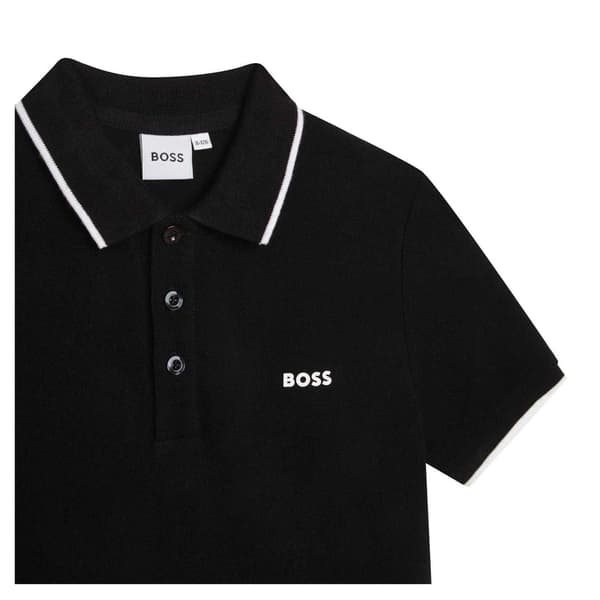 Boss Kortärmad Pikétröja för Barn