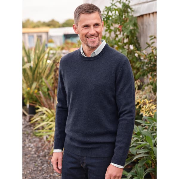 WoolOvers Mens Lambswool Crew Neck Jumper