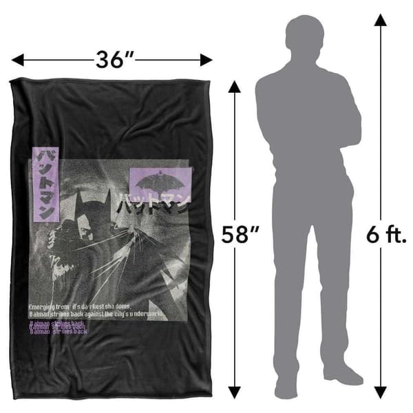 Batman Kanji Darkest Shadows Soft Touch Blanket