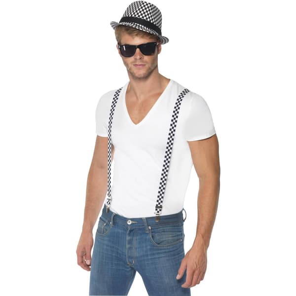 Smiffys Mens Ska Two Tone Costume Accessory Set