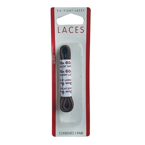Fine Round Shoe Lace 60cm Brown